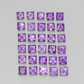 Gemas de amatista violeta natural de  ct, cuadrado, VS