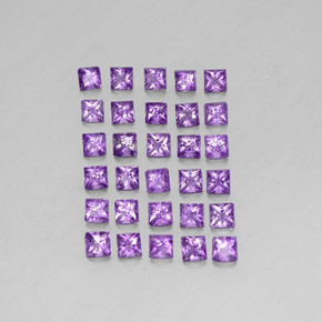 Gemas de amatista violeta natural de  ct, cuadrado, VS