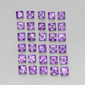 Gemas de amatista violeta natural de  ct, cuadrado, VS