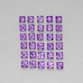 Gemas de amatista violeta natural de  ct, cuadrado, VS