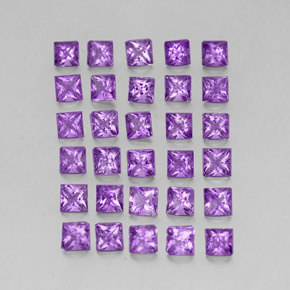 Gemas de amatista violeta natural de  ct, cuadrado, VS