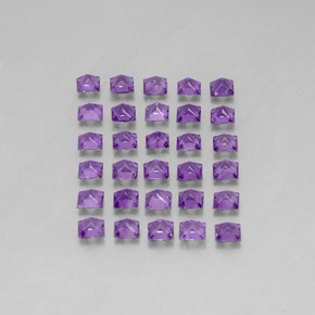 Gemas de amatista violeta natural de  ct, cuadrado, VS