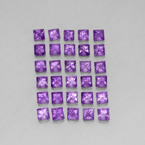 Gemas de amatista violeta natural de  ct, cuadrado, VS
