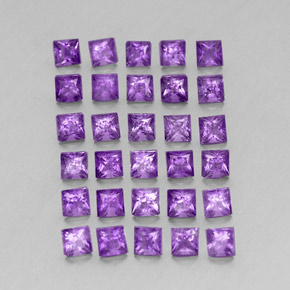 Gemas de amatista violeta natural de  ct, cuadrado, VS