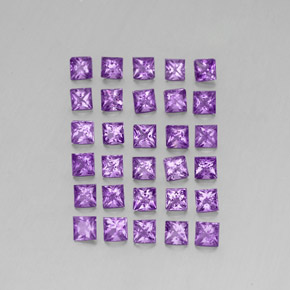 Gemas de amatista violeta natural de  ct, cuadrado, VS