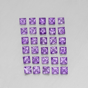 Gemas de amatista violeta natural de  ct, cuadrado, VS