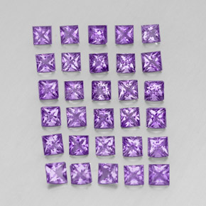 Gemas de amatista violeta natural de  ct, cuadrado, VS