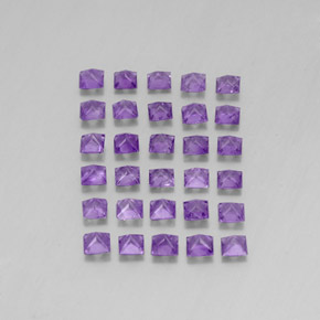 Gemas de amatista violeta natural de 3,77 ct, cuadrado, VS-SI
