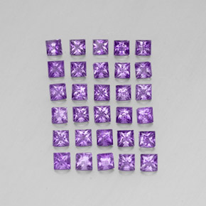 Gemas de amatista violeta natural de  ct, cuadrado, VS