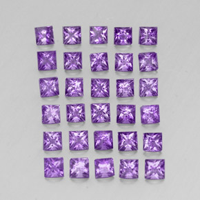 Gemas de amatista violeta natural de  ct, cuadrado, VS