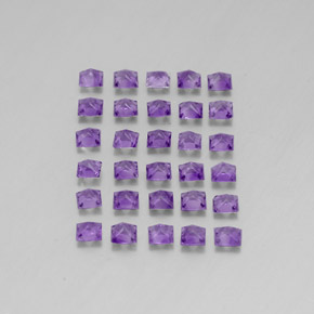 Gemas de amatista violeta natural de  ct, cuadrado, VS