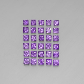 Gemas de amatista violeta natural de  ct, cuadrado, VS