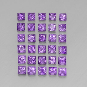 Gemas de amatista violeta natural de  ct, cuadrado, VS