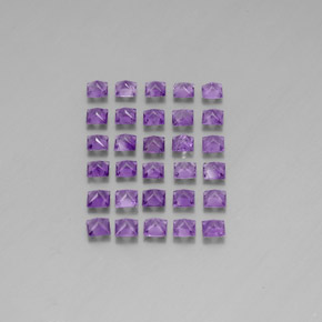 Gemas de amatista violeta natural de  ct, cuadrado, VS