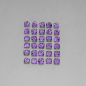 Gemas de amatista violeta natural de 3,59 ct, cuadrado, VS