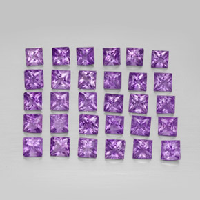 Gemas de amatista violeta natural de  ct, cuadrado, VS