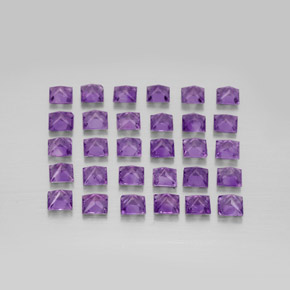 Gemas de amatista violeta natural de  ct, cuadrado, VS