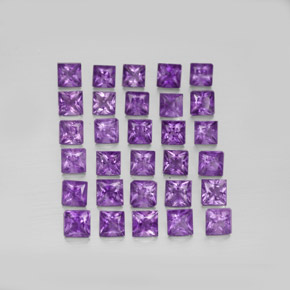 Gemas de amatista violeta natural de  ct, cuadrado, VS