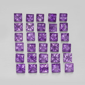 Gemas de amatista violeta natural de  ct, cuadrado, VS