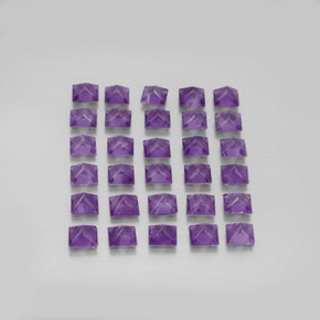 Gemas de amatista violeta natural de  ct, cuadrado, VS