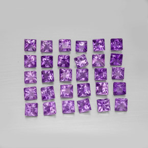 Gemas de amatista violeta natural de  ct, cuadrado, VS