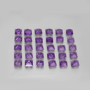 Gemas de amatista violeta natural de  ct, cuadrado, VS