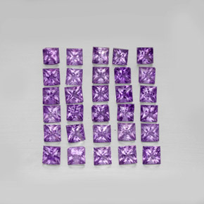 Gemas de amatista violeta natural de  ct, cuadrado, VS
