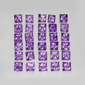 Gemas de amatista violeta natural de  ct, cuadrado, VS