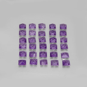 Gemas de amatista violeta natural de  ct, cuadrado, VS