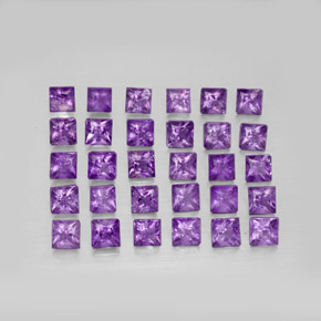 Gemas de amatista violeta natural de  ct, cuadrado, VS
