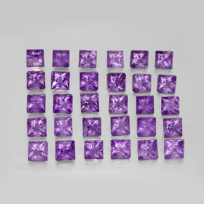 Gemas de amatista violeta natural de  ct, cuadrado, VS