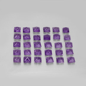 Gemas de amatista violeta natural de  ct, cuadrado, VS