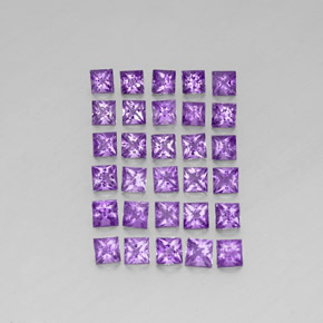 Gemas de amatista violeta natural de  ct, cuadrado, VS