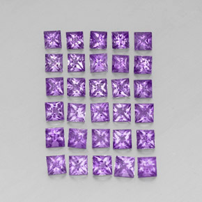 Gemas de amatista violeta natural de  ct, cuadrado, VS