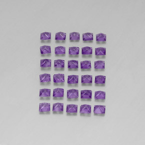 Gemas de amatista violeta natural de 3,79 ct, cuadrado, VS