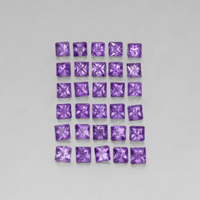 Gemas de amatista violeta natural de  ct, cuadrado, VS