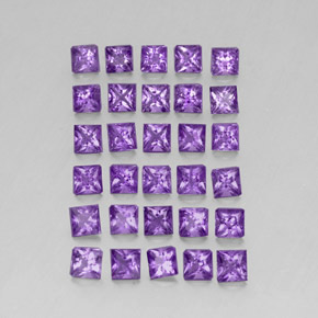 Gemas de amatista violeta natural de  ct, cuadrado, VS