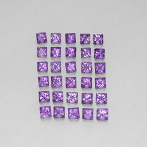 Gemas de amatista violeta natural de 3,64 ct, cuadrado, VS