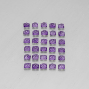 Gemas de amatista violeta natural de 3,64 ct, cuadrado, VS