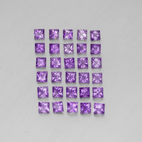 Gemas de amatista violeta natural de  ct, cuadrado, VS