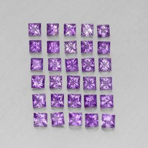 Gemas de amatista violeta natural de  ct, cuadrado, VS