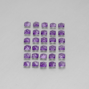 Gemas de amatista violeta natural de  ct, cuadrado, VS