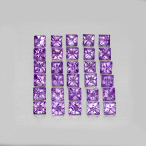 Gemas de amatista violeta natural de  ct, cuadrado, VS