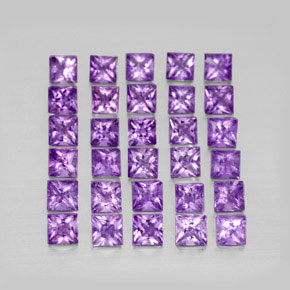 Gemas de amatista violeta natural de  ct, cuadrado, VS