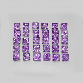 Gemas de amatista violeta natural de  ct, cuadrado, VS