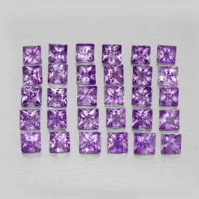 Gemas de amatista violeta natural de  ct, cuadrado, VS