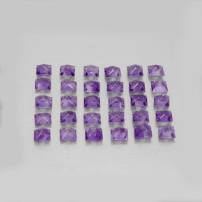 Gemas de amatista violeta natural de  ct, cuadrado, VS