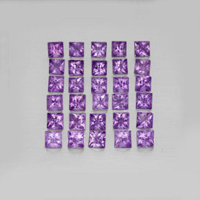Gemas de amatista violeta natural de  ct, cuadrado, VS