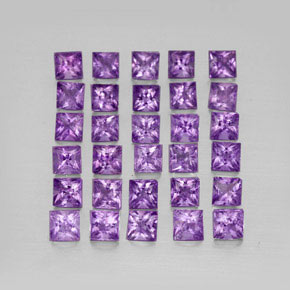 Gemas de amatista violeta natural de  ct, cuadrado, VS