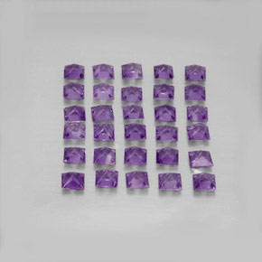 Gemas de amatista violeta natural de  ct, cuadrado, VS